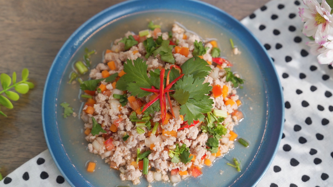 ยำหมูสับรสละมุน