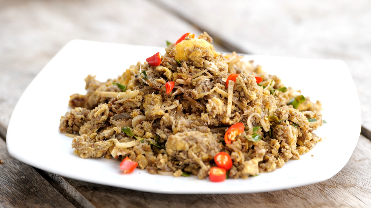 ปลาร้าผัดไข่