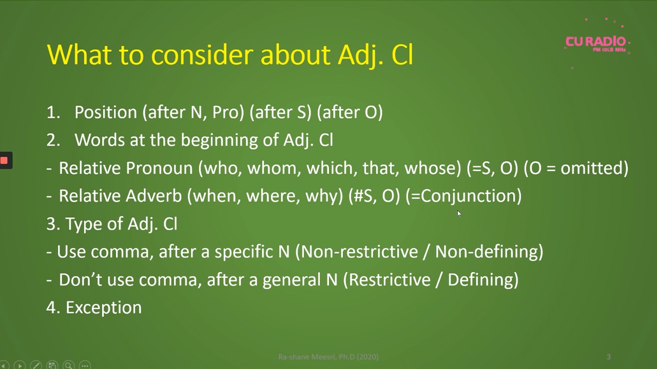 ภาษาอังกฤษ : Adjective Clause 3