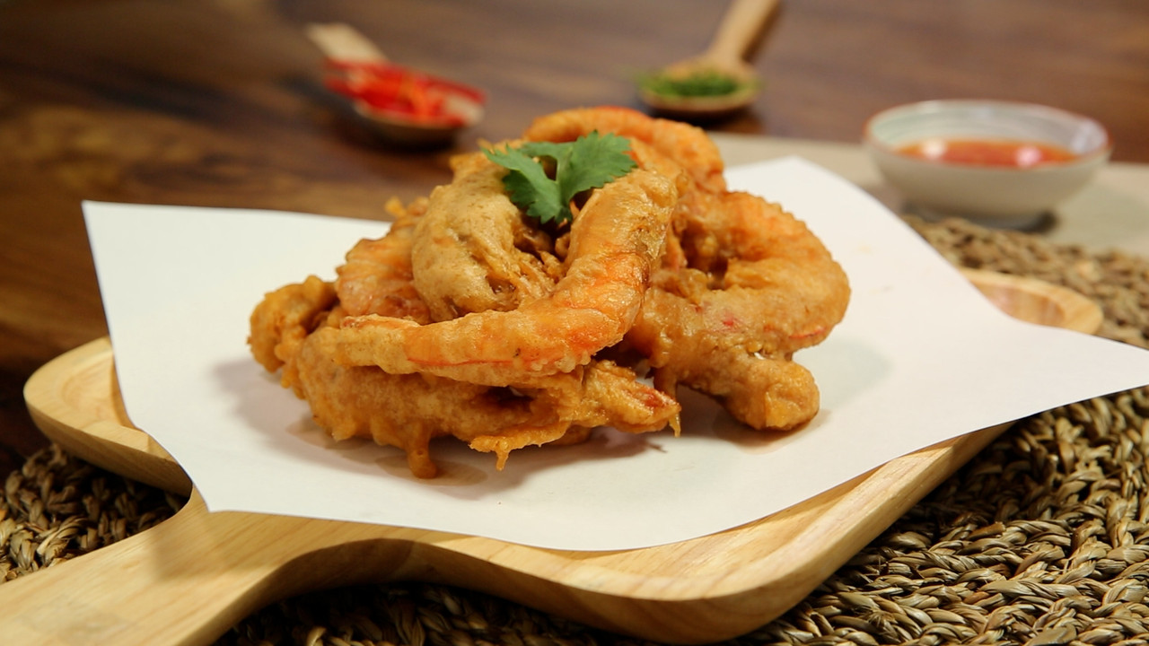 กุ้งทอดแพ